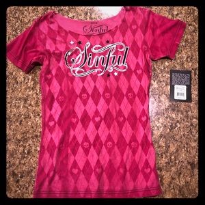 Sinful by Affliction women’s t shirt